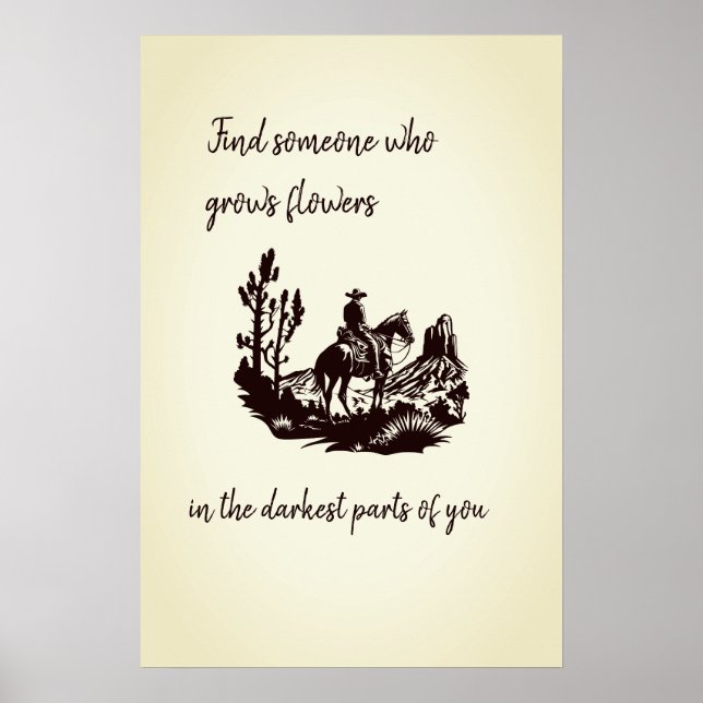 Flores nas partes mais escuras de você Poster (Frente)