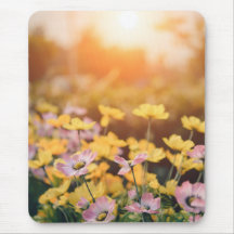 Flores no mouse pad