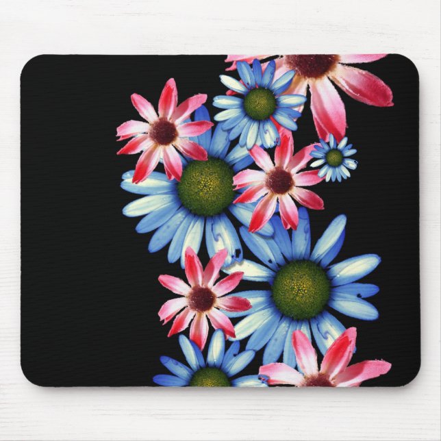 Flores no Mousepad Negro (Frente)