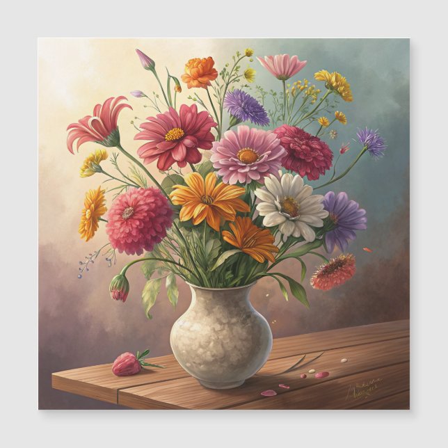 Flores no vaso (Frente)