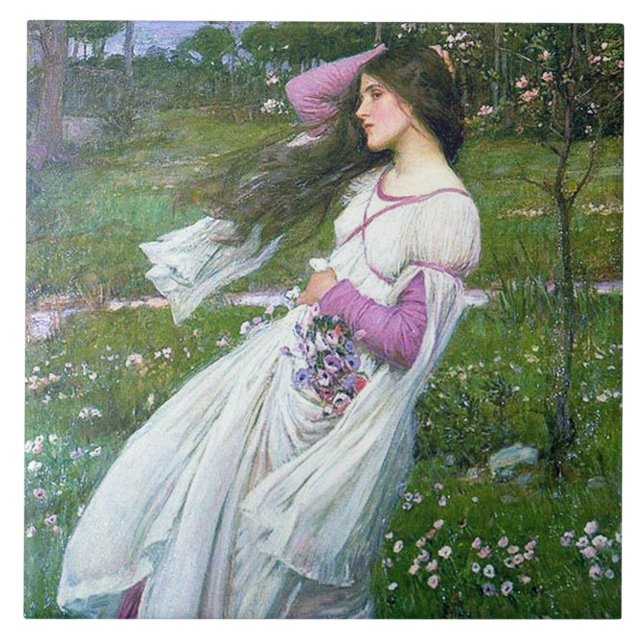 Flores no Vento, John William Waterhouse (Frente)