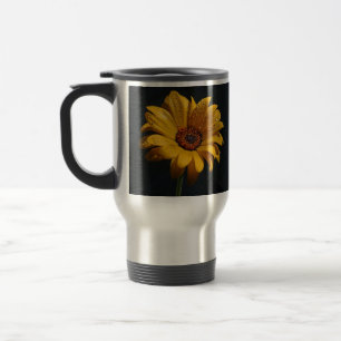 flores orvalho chuva caneca de viagem de alumínio
