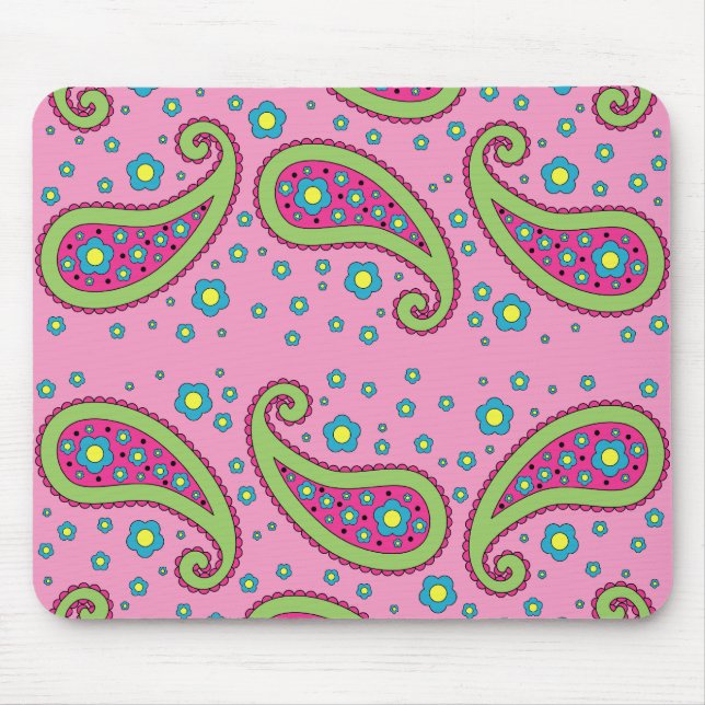 Flores & Paisley Mousepad (Frente)