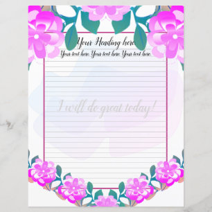Flores para Papel de carta Vinculado ao Amor