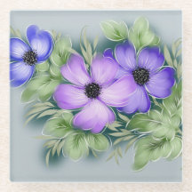 Flores Pastel em Cinza Retro Country
