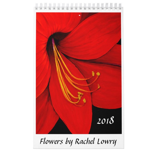 Flores pelo calendário de Rachel Lowry 2018 (Capa)