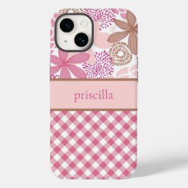 Flores personalizadas e Capa de telefone de Xadrez