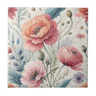 Flores Pintadas à Mão - Design Floral em Sage e Co