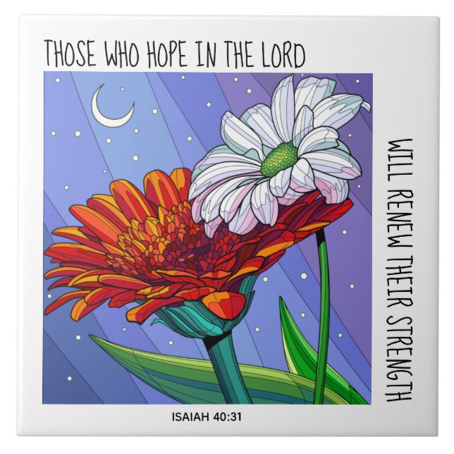 Flores Pintadas, verso de Isaiah 40:31 (Frente)