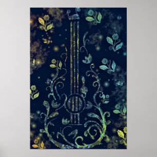 Flores, Poster de Arte de Violão
