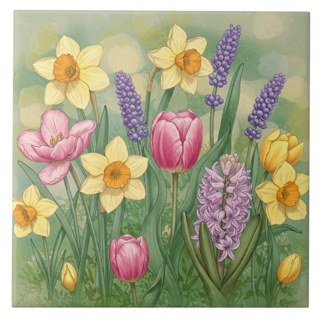 Flores Primavera de jardim bonitas (Frente)