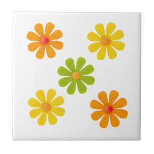 Flores primavera verdes, amarelas, laranja para co