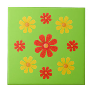 Flores primavera, vermelhas e amarelas, para cozin