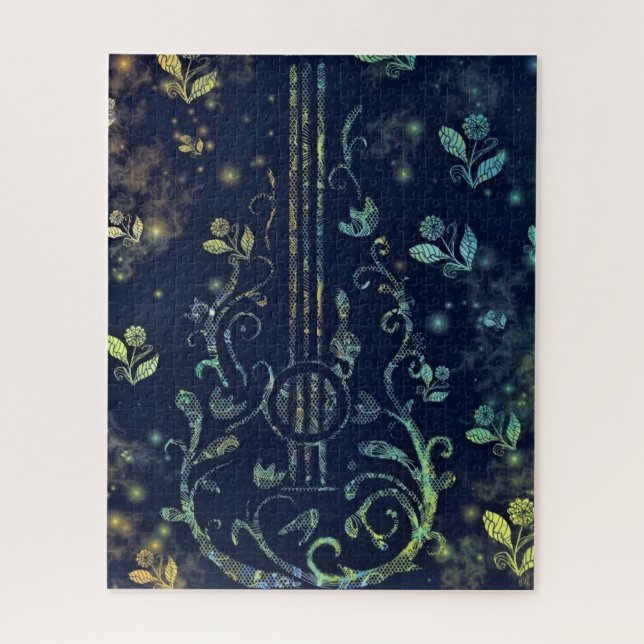 Flores, Quebra-cabeça de Arte do Violão - Música R (Vertical)