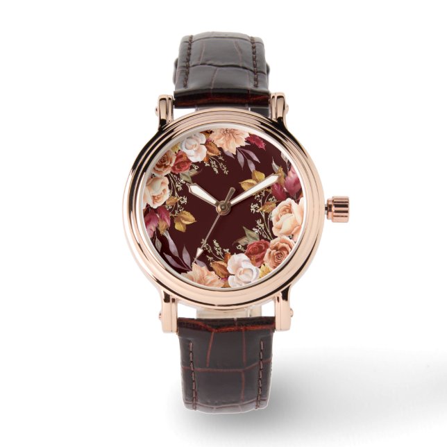 Flores relógio feminino/ Presente para ela (Frente)