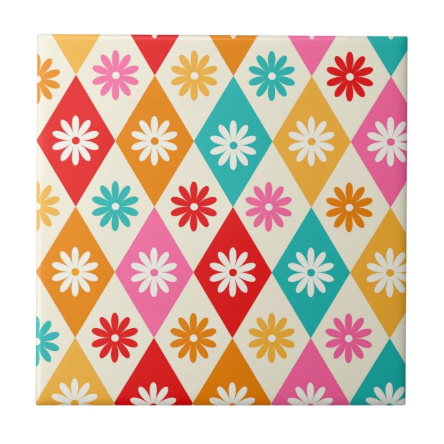 Flores Retro em Ouros de Meio século (Frente)