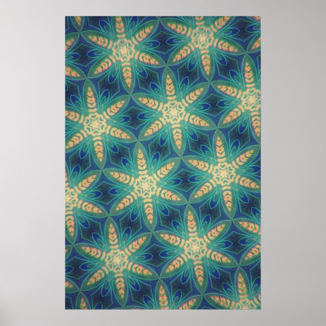 Flores Retro nº 1 Poster (Frente)