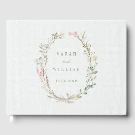 Flores românticas de campo Livro de convidados