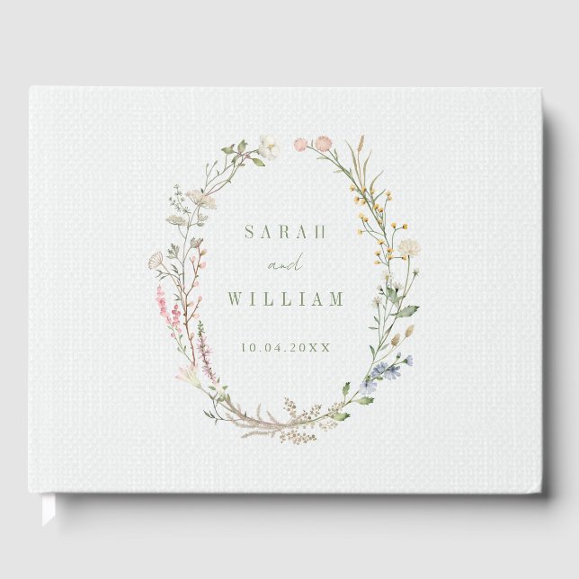 Flores românticas de campo Livro de convidados (Frente)