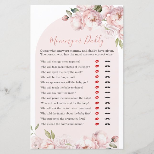 Flores Rosa Bebê De Mamãe Ou Pai De Sangue (Frente)