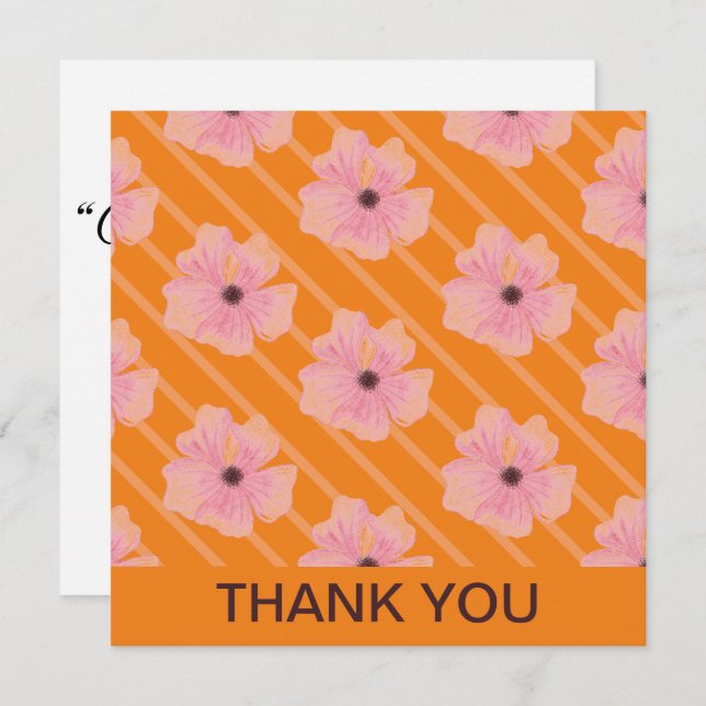 Flores Rosa E Placa Personalizada Stripes (Frente/Verso)