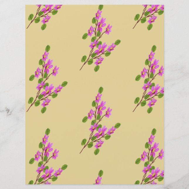 Flores Rosa em Um galho (Frente)