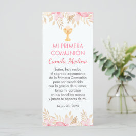 Flores Rosa Indicador de Primeira Comunhão Espanho