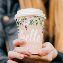 Flores Rosa Moderno Pastel Alô E Você Chama