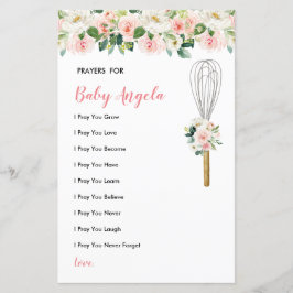 Flores Rosa Orações para Bebê Verde Floral