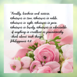 Flores Rosa Pastel Verso da Bíblia