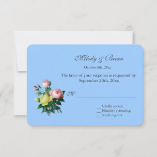 Flores rosa-rosa-bonito e rosa-amarela RSVP