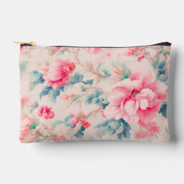 Flores rosa suaves e folhas cerulanas