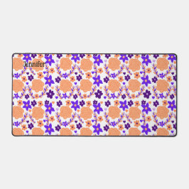 Flores Roxas E Laranja