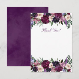 Flores Roxas Exuberantes | Cartões de Agradeciment