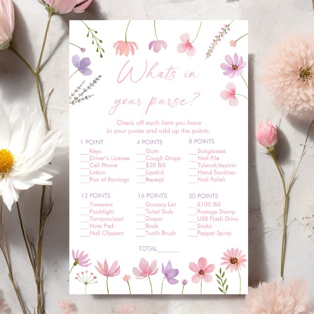 Flores Roxas Rosa O que há no seu jogo de bolsa (Criador carregado)