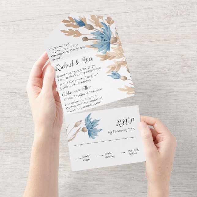 Flores Rustic Blue Secas Que Tratam De Casamento R (Tearaway)