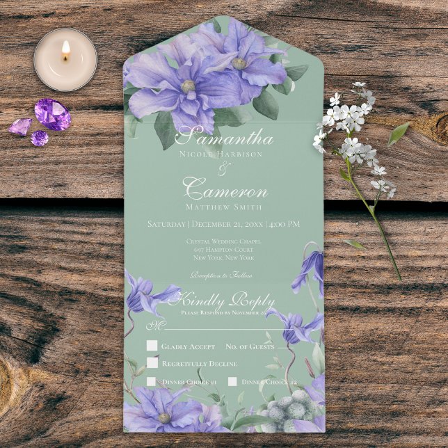 Flores Rustic Periwinkle e Janto Verde Butterfly (Criador carregado)