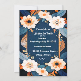 Flores rústicas elegantes Cartão de agradecimento