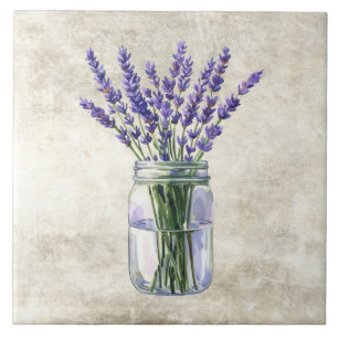Flores Rústicas Lavanda em Jarra Antiga