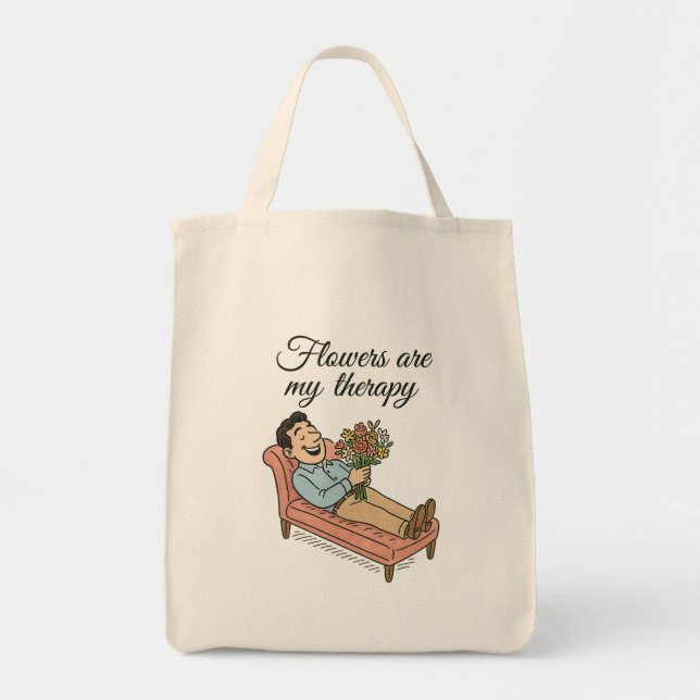 Flores São Minha Bolsa De Tota Premium Em Terapia (Frente)