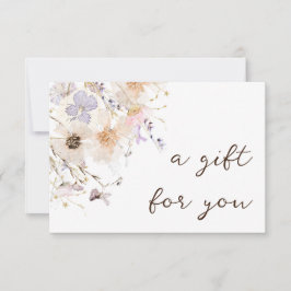 Flores secas, certificado de presente elegante