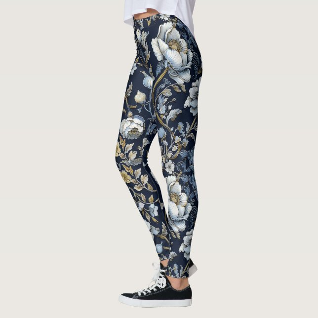 Flores selvagens à William Morris Leggings (Esquerda)