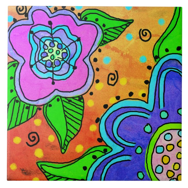 Flores Selvagens - Abstrato Digital Painting (Frente)