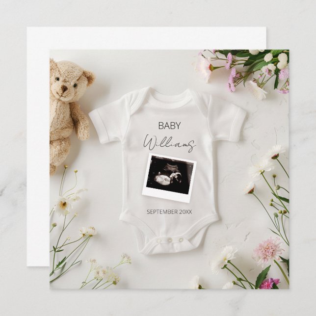 Flores Selvagens Anúncio de Gravidez (Frente/Verso)