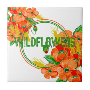 Flores selvagens aquarela