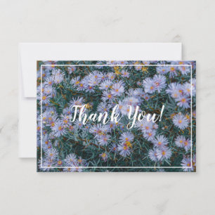 Flores Selvagens Azuis PálidasObrigado Cartão Plan