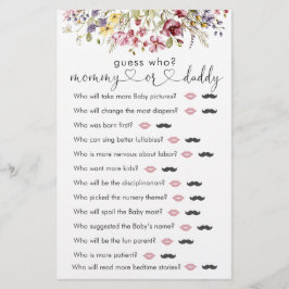 Flores Selvagens Bebê No Blogue Jogo "Adivinha Que