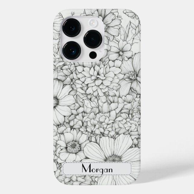 Flores selvagens brancas e pretas (Verso)