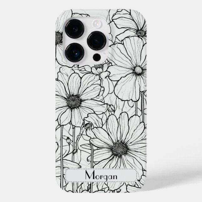 Flores selvagens brancas e pretas (Verso)