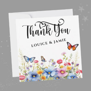 Flores Selvagens Cartões de agradecimentos Simples